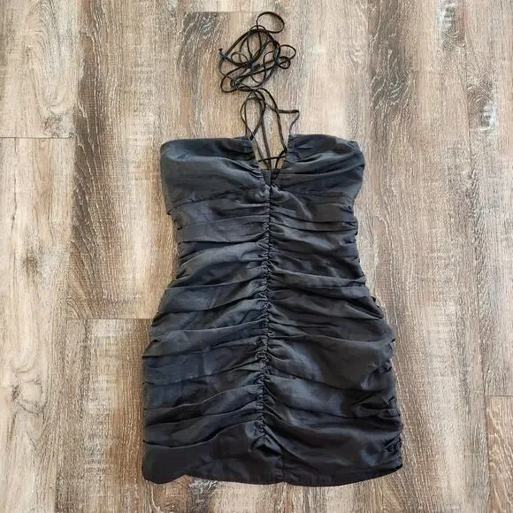 Marianna Senchina Rosemary Dress Black Small Sleeveless *Missing Neck Tie* - Picture 3 of 11